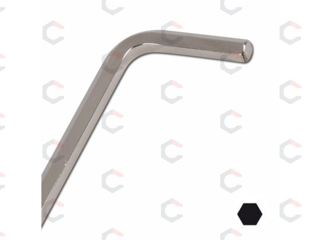 Šešiakampis raktas lenktas ilgas 6 mm, Cr-V (35D906) 1