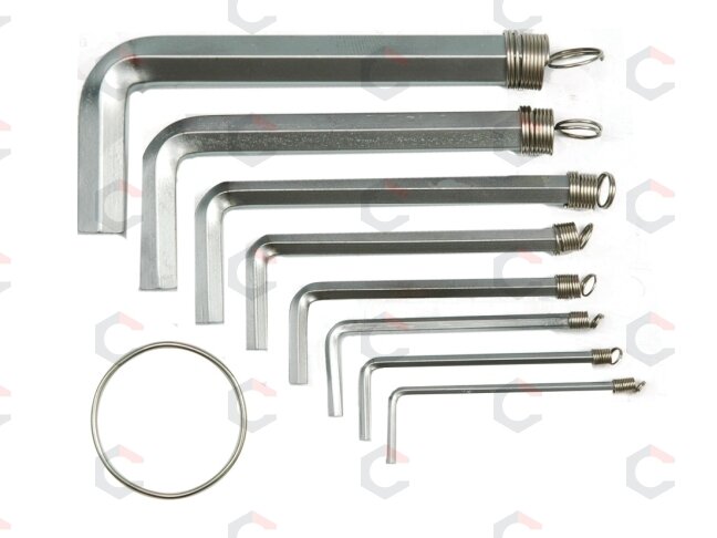 Šešiakampių raktų komplektas / hex / 8vnt. 2 - 10mm (56392) Šešiakampių raktų komplektas / hex / 8vnt. 2 - 10mm (56392)