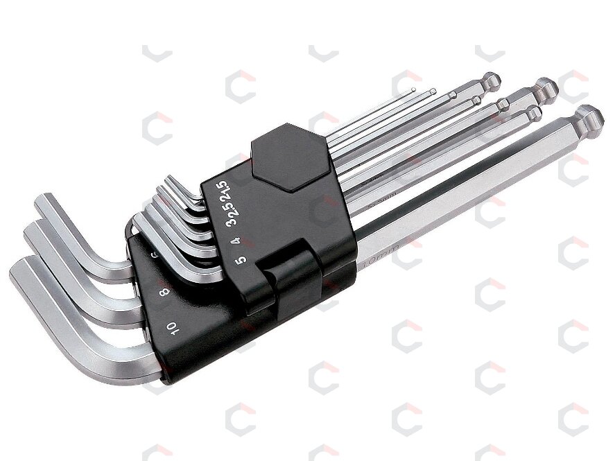 Šešiakampių šarnyrinių raktų komplektas | ilgas tipas | 1.5-10 mm | 9 vnt. (ES-1704) Šešiakampių šarnyrinių raktų komplektas | ilgas tipas | 1.5-10 mm | 9 vnt. (ES-1704)
