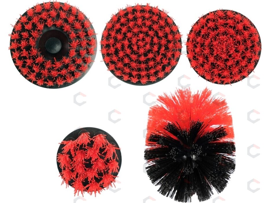 Šepečių rinkinys su Hex 6.3 mm (1/4") galu | Nailonas | 5 vnt. (YT-47777) 2 Šepečių rinkinys su Hex 6.3 mm (1/4") galu | Nailonas | 5 vnt. (YT-47777) 2