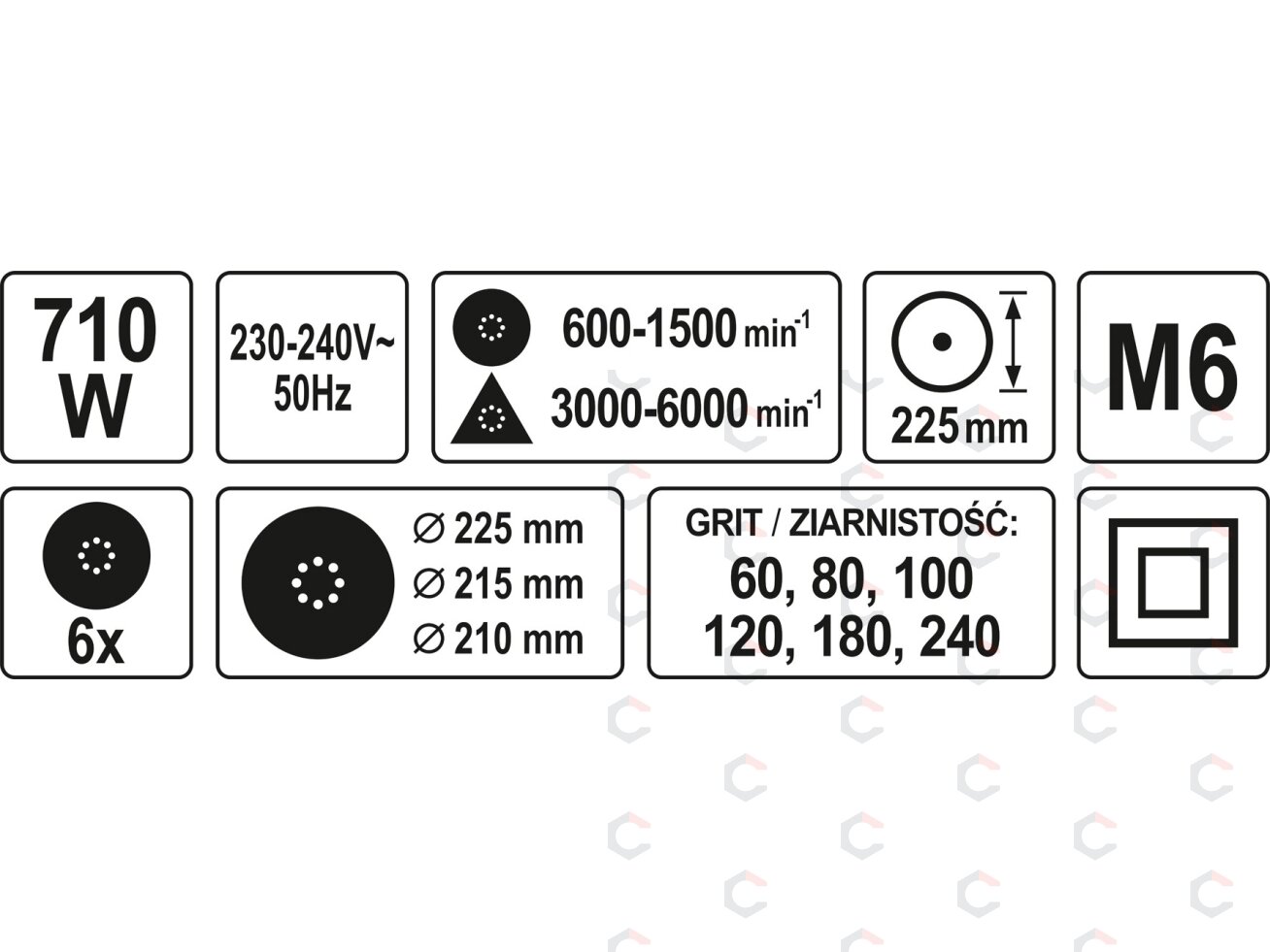 Sienų ir lubų šlifavimo mašinėlė | žirafa | 225 mm | 750W (YT-82350) 6 Sienų ir lubų šlifavimo mašinėlė | žirafa | 225 mm | 750W (YT-82350) 6