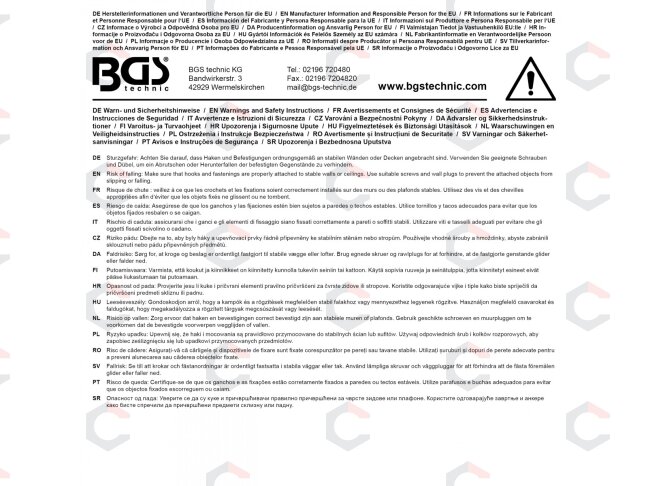 Sieninių kablių rinkinys | markizės stalui ir suolams | 4 vnt + varžtai (88315) 5