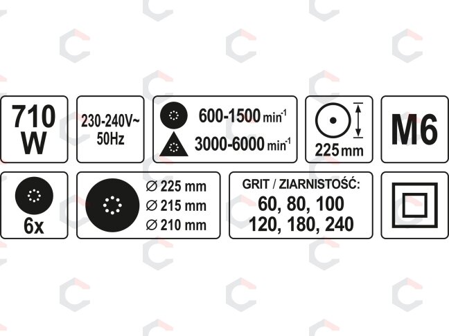 Sienų ir lubų šlifavimo mašinėlė | žirafa | 225 mm | 750W (YT-82350) 6 Sienų ir lubų šlifavimo mašinėlė | žirafa | 225 mm | 750W (YT-82350) 6