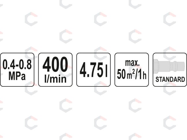 Sienų tinkavimo agregatas | pneumatinis | nerūdijantis plienas (YT-54400) 3 Sienų tinkavimo agregatas | pneumatinis | nerūdijantis plienas (YT-54400) 3