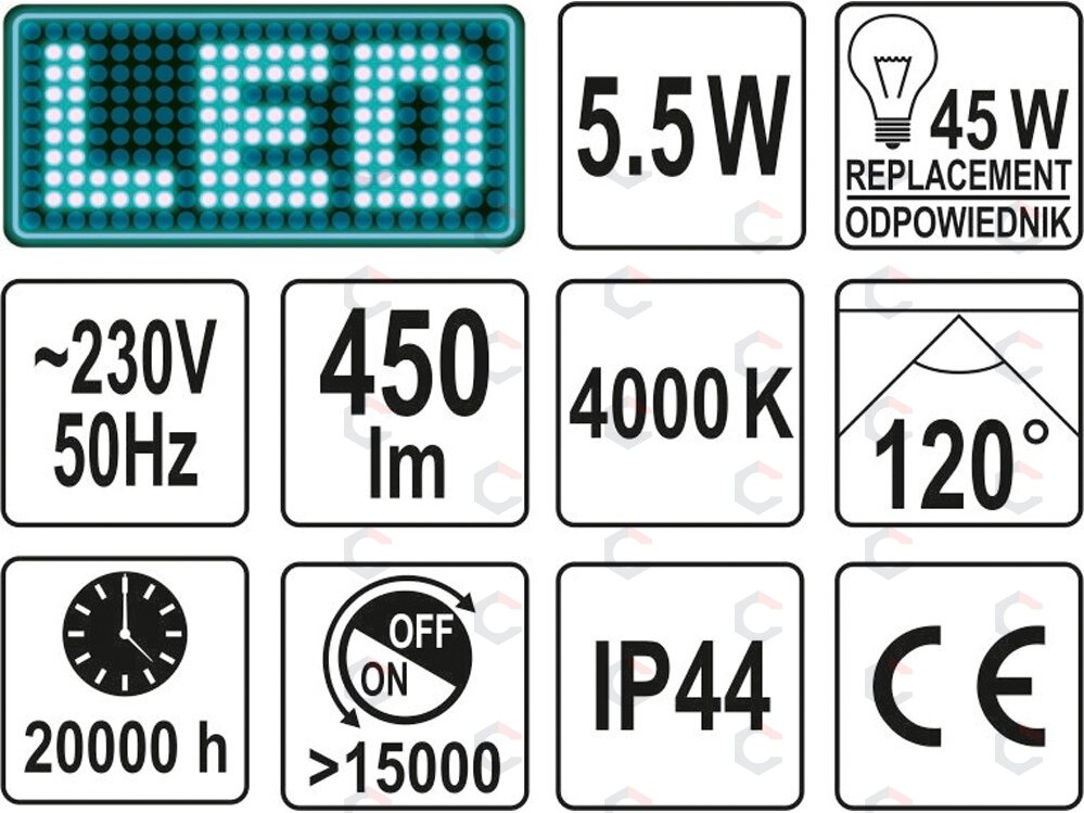 Sieninis žibintas ovalo formos 5,5W LED (YT-81833) 4 Sieninis žibintas ovalo formos 5,5W LED (YT-81833) 4