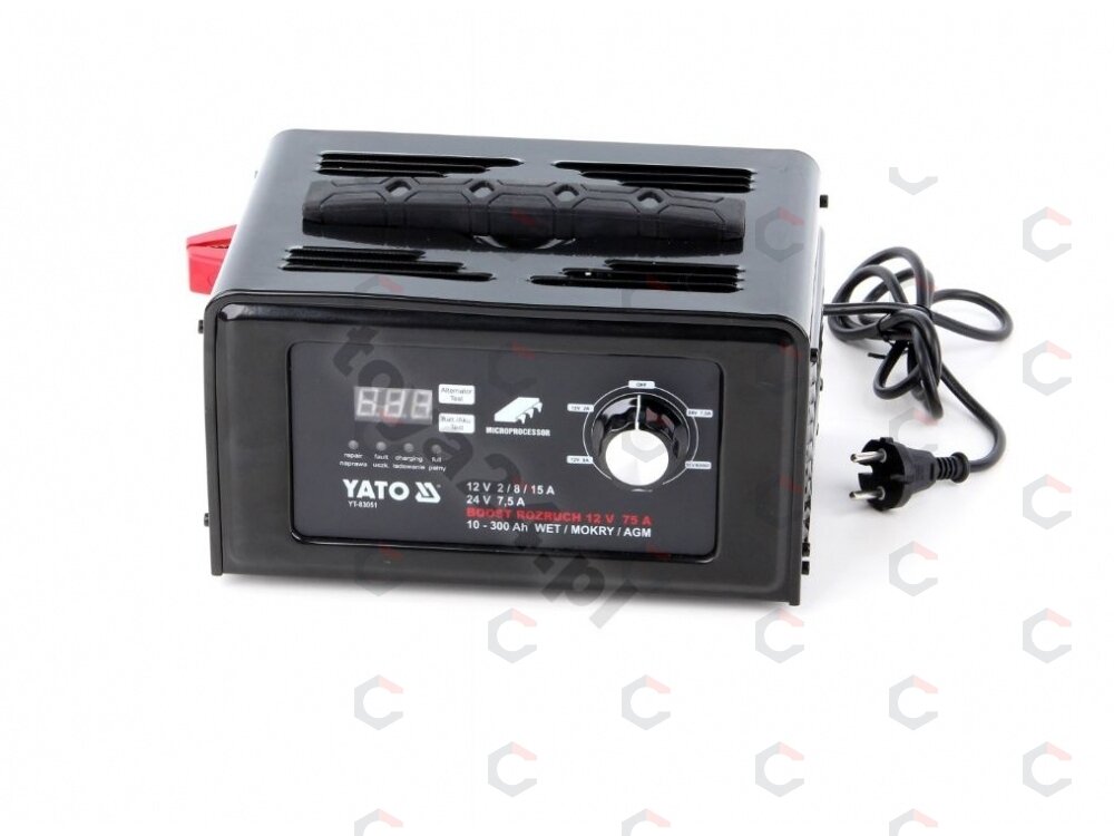 Skaitmeninis pakrovėjas DC 12V 15A / DC 24V 7.5A su 75AMP | užvedimo funkcija (YT-83051) 8 Skaitmeninis pakrovėjas DC 12V 15A / DC 24V 7.5A su 75AMP | užvedimo funkcija (YT-83051) 8