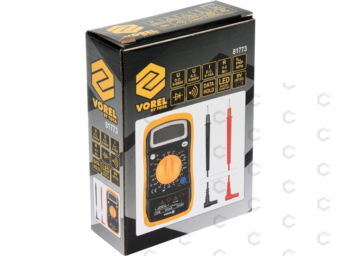 Skaitmeninis multimetras | 0–600 V | 0–10 A (81773) 2 Skaitmeninis multimetras | 0–600 V | 0–10 A (81773) 2