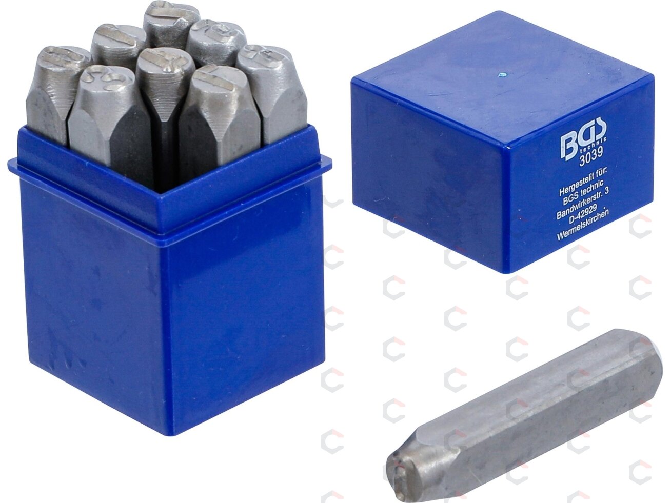 Skaičių išmušėjų rinkinys | 10 mm (3039) Skaičių išmušėjų rinkinys | 10 mm (3039)