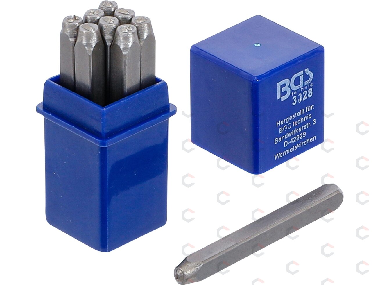 Skaičių išmušėjų rinkinys | 2,5 mm (3028) Skaičių išmušėjų rinkinys | 2,5 mm (3028)