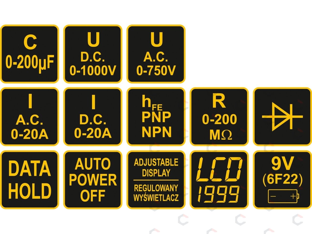 Skaitmeninis daugiafunkcis multimetro testeris | LCD ekranas | AUTO-OFF (81775) 4 Skaitmeninis daugiafunkcis multimetro testeris | LCD ekranas | AUTO-OFF (81775) 4