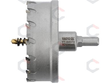 Skylių pjūklas / grąžtas metalui TCT | 90 mm (YT-44073) Skylių pjūklas / grąžtas metalui TCT | 90 mm (YT-44073)