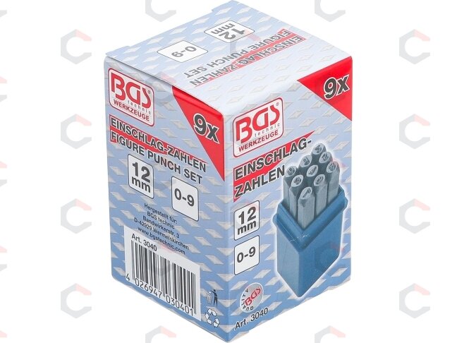Skaičių išmušėjų rinkinys | 12 mm (3040) 4 Skaičių išmušėjų rinkinys | 12 mm (3040) 4