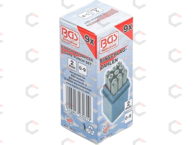 Skaičių išmušėjų rinkinys | 2 mm (3031) 1 Skaičių išmušėjų rinkinys | 2 mm (3031) 1