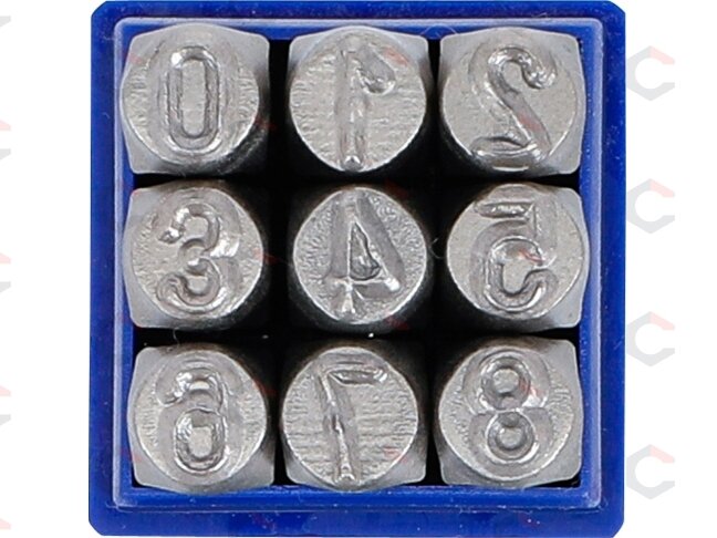 Skaičių išmušėjų rinkinys | 8 mm (3038) 1 Skaičių išmušėjų rinkinys | 8 mm (3038) 1
