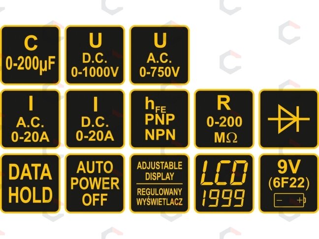 Skaitmeninis daugiafunkcis multimetro testeris | LCD ekranas | AUTO-OFF (81775) 4 Skaitmeninis daugiafunkcis multimetro testeris | LCD ekranas | AUTO-OFF (81775) 4