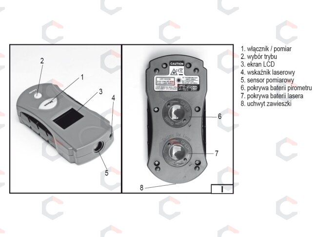 Skaitmeninis lazerinis termometras | Nuo -30 iki 250 ° C (81761) 3