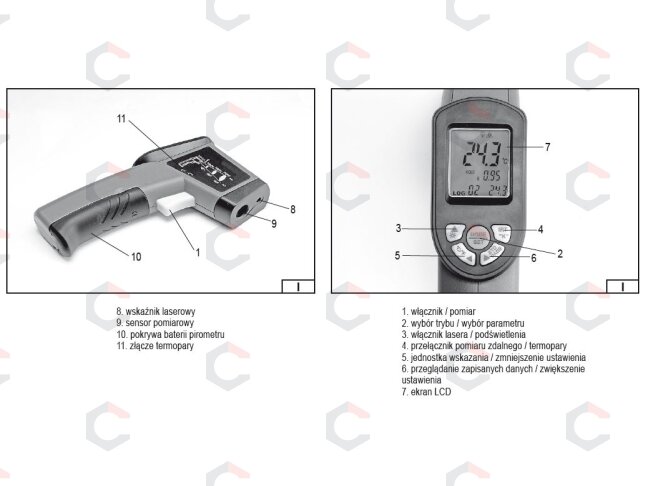 Skaitmeninis lazerinis termometras | Nuo -50 iki 650 ° C (81762) 3