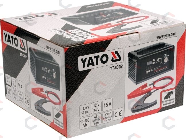 Skaitmeninis pakrovėjas DC 12V 15A / DC 24V 7.5A su 75AMP | užvedimo funkcija (YT-83051) 1 Skaitmeninis pakrovėjas DC 12V 15A / DC 24V 7.5A su 75AMP | užvedimo funkcija (YT-83051) 1