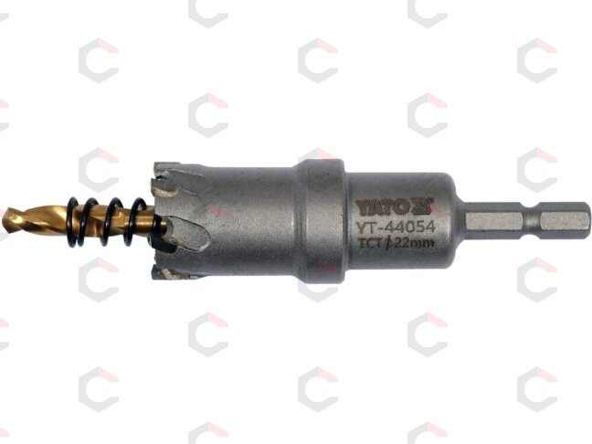 Skylių pjūklas / grąžtas metalui TCT | 22 mm (YT-44054) 1 Skylių pjūklas / grąžtas metalui TCT | 22 mm (YT-44054) 1