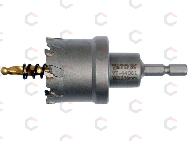 Skylių pjūklas / grąžtas metalui TCT | 38 mm (YT-44061) 1 Skylių pjūklas / grąžtas metalui TCT | 38 mm (YT-44061) 1
