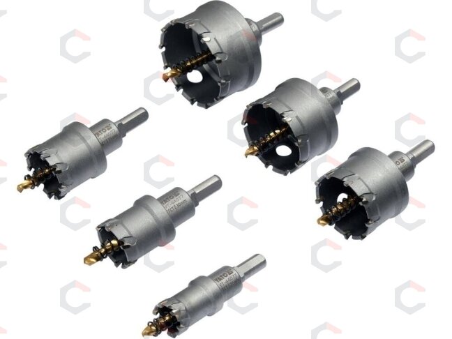 Skylių pjūklų / grąžtų rinkinys metalui TCT | 6 vnt. (YT-44077) 2 Skylių pjūklų / grąžtų rinkinys metalui TCT | 6 vnt. (YT-44077) 2