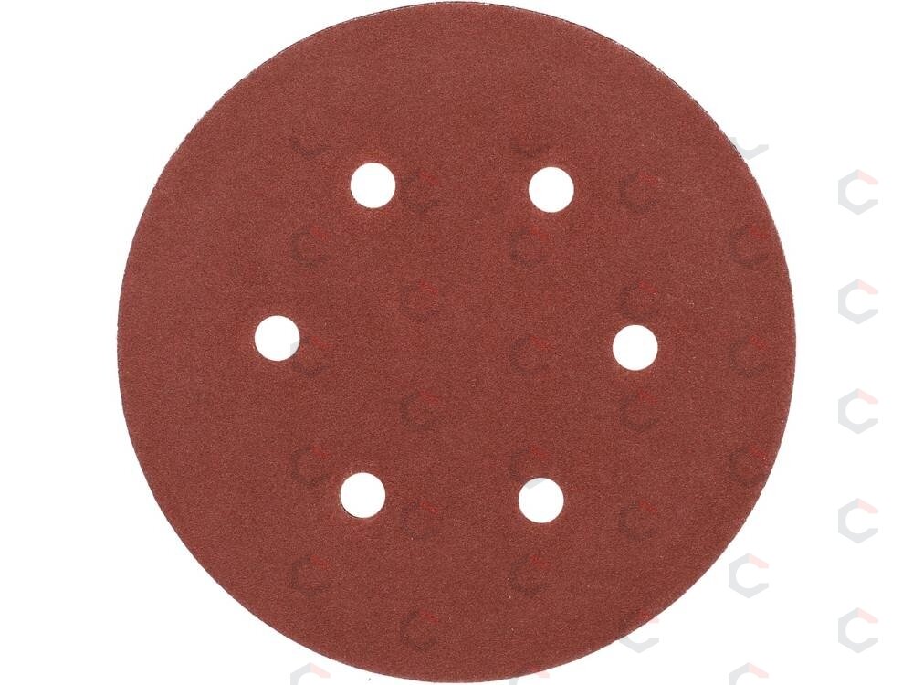 Šlifavimo popierius {velcro) | 6 skylės | 150 mm / P150 | 50 vnt. (YT-834586) 1 Šlifavimo popierius {velcro) | 6 skylės | 150 mm / P150 | 50 vnt. (YT-834586) 1