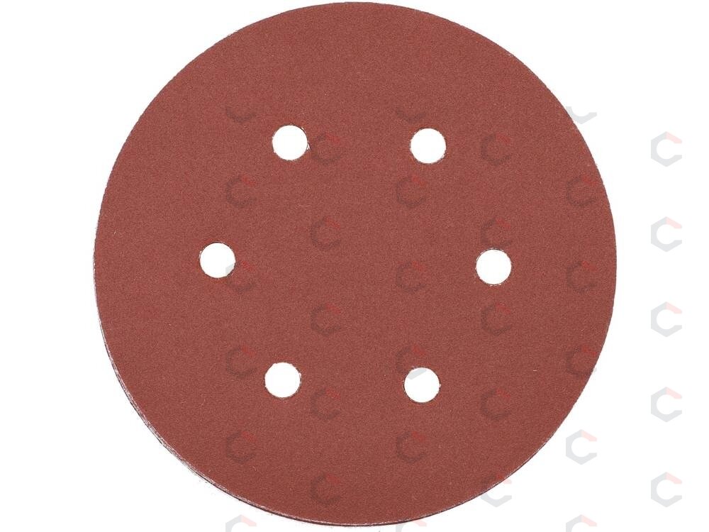 Šlifavimo popierius {velcro) | 6 skylės | 150 mm / P220 | 50 vnt. (YT-834588) 1 Šlifavimo popierius {velcro) | 6 skylės | 150 mm / P220 | 50 vnt. (YT-834588) 1