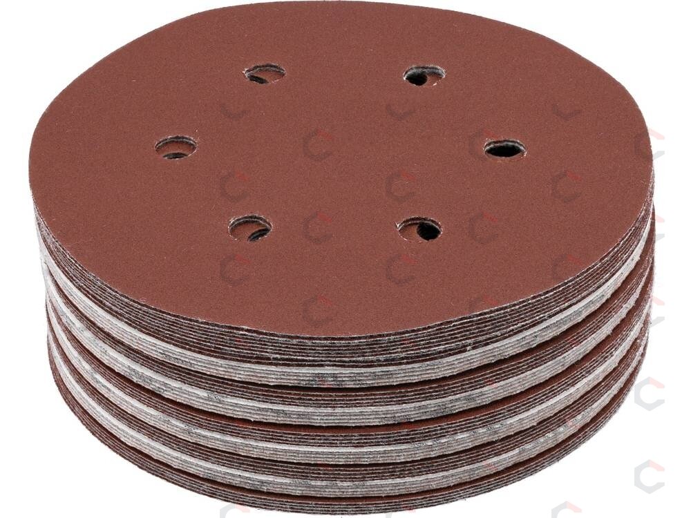 Šlifavimo popierius {velcro) | 6 skylės | 150 mm / P220 | 50 vnt. (YT-834588) Šlifavimo popierius {velcro) | 6 skylės | 150 mm / P220 | 50 vnt. (YT-834588)