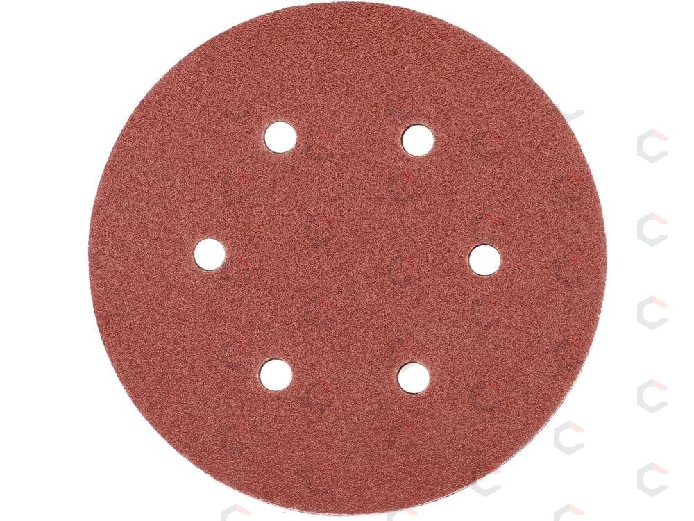 Šlifavimo popierius {velcro) | 6 skylės | 150 mm / P80 | 50 vnt. (YT-834583) 1 Šlifavimo popierius {velcro) | 6 skylės | 150 mm / P80 | 50 vnt. (YT-834583) 1