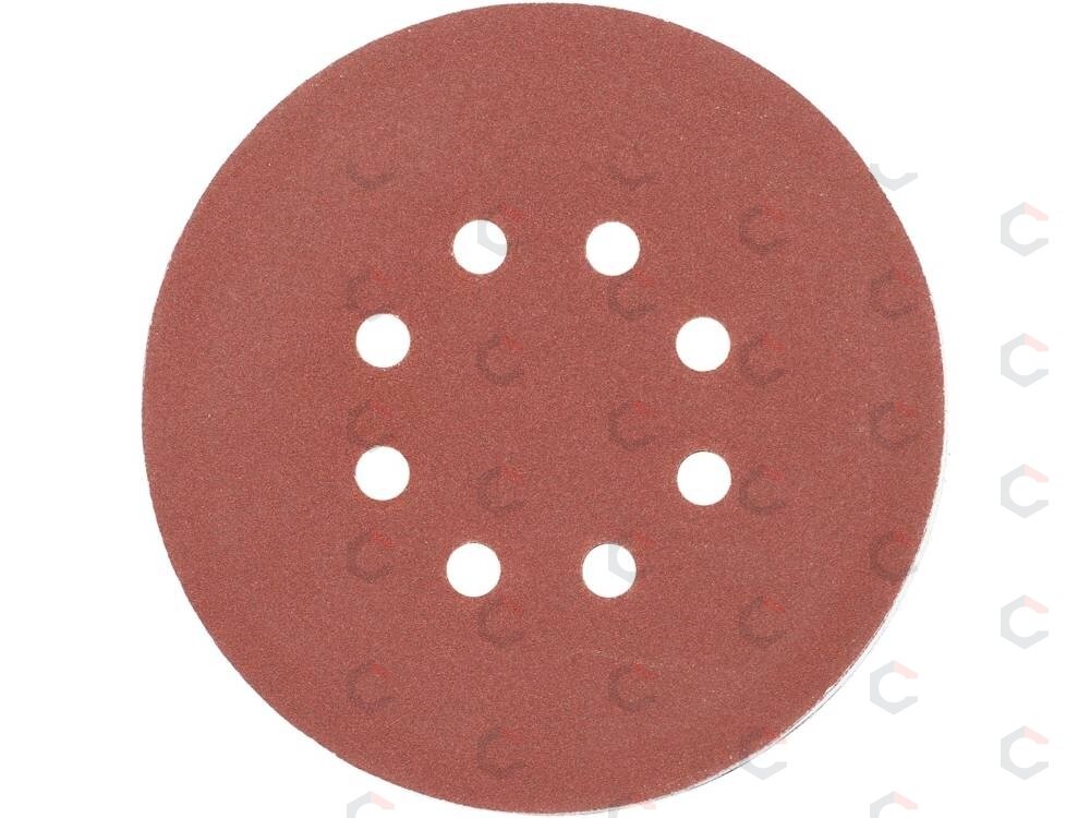 Šlifavimo popierius {velcro) | 8 skylės | 150 mm / P150 | 50 vnt. (YT-834596) 1 Šlifavimo popierius {velcro) | 8 skylės | 150 mm / P150 | 50 vnt. (YT-834596) 1