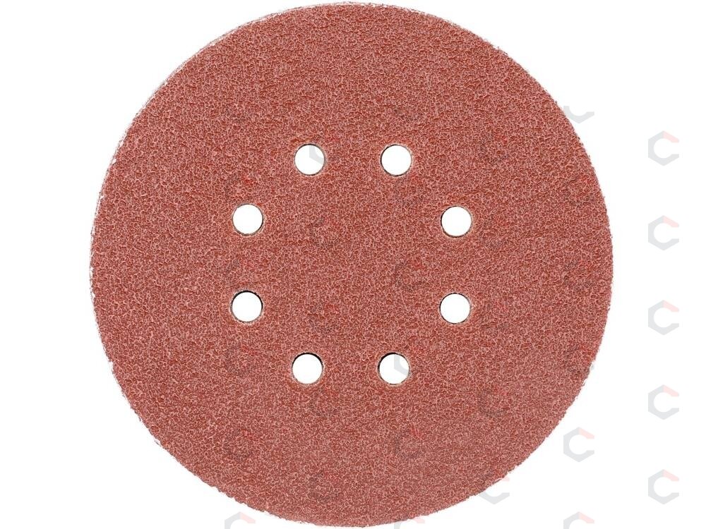 Šlifavimo popierius {velcro) | 8 skylės | 150 mm / P40 | 50 vnt. (YT-834591) 1 Šlifavimo popierius {velcro) | 8 skylės | 150 mm / P40 | 50 vnt. (YT-834591) 1