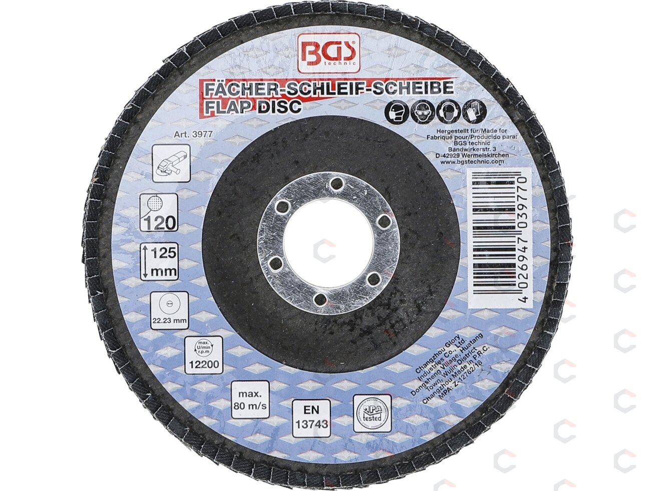 Šlifavimo diskas lapelinis | Ø 125 mm | K 120 (3977) 2 Šlifavimo diskas lapelinis | Ø 125 mm | K 120 (3977) 2