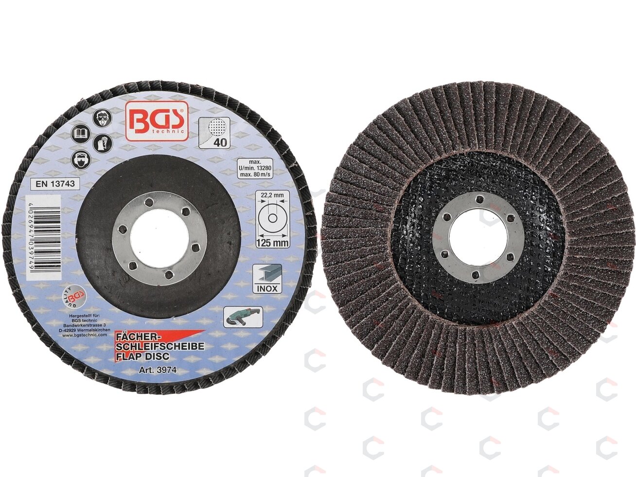 Šlifavimo diskas lapelinis | Ø 125 mm | K 40 (3974) Šlifavimo diskas lapelinis | Ø 125 mm | K 40 (3974)