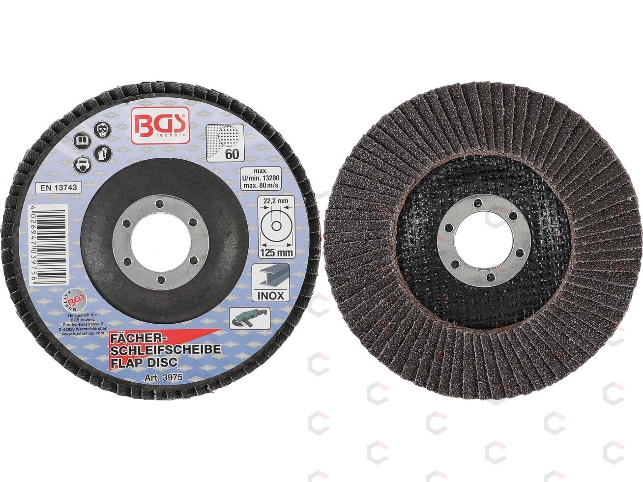Šlifavimo diskas lapelinis | Ø 125 mm | K 60 (3975) Šlifavimo diskas lapelinis | Ø 125 mm | K 60 (3975)