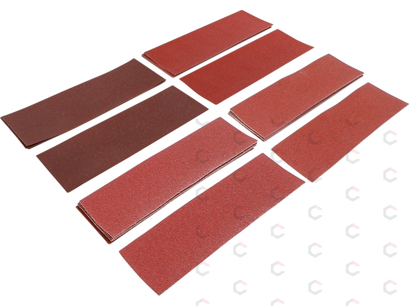 Šlifavimo padų rinkinys | Orbitinis šlifuoklis / rankinis šlifuoklis | 93 x 230 mm | K 60 - 120 | 25 vnt. (80813)