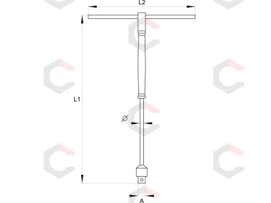 Slankiojanti rankena galvutėms | gumuota | 12.5 mm (1/2") (YT-1567)