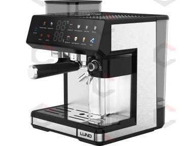Slėginis kavos aparatas su malūnėliu ir pieno plakikliu | 1350 W | 20 bar (68501) Slėginis kavos aparatas su malūnėliu ir pieno plakikliu | 1350 W | 20 bar (68501)