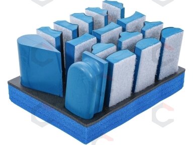 Šlifavimo blokų rinkinys su velcro | 16 vnt. (74365)