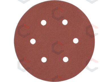 Šlifavimo popierius {velcro) | 6 skylės | 150 mm / P240 | 50 vnt. (YT-834589) Šlifavimo popierius {velcro) | 6 skylės | 150 mm / P240 | 50 vnt. (YT-834589)