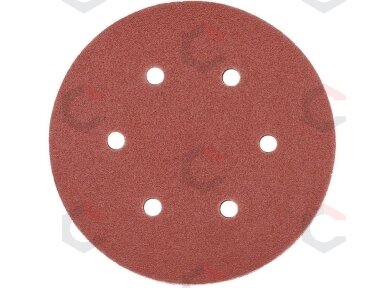 Šlifavimo popierius {velcro) | 6 skylės | 150 mm / P80 | 50 vnt. (YT-834583) Šlifavimo popierius {velcro) | 6 skylės | 150 mm / P80 | 50 vnt. (YT-834583)