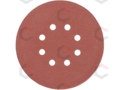 Šlifavimo popierius {velcro) | 8 skylės | 150 mm / P150 | 50 vnt. (YT-834596) Šlifavimo popierius {velcro) | 8 skylės | 150 mm / P150 | 50 vnt. (YT-834596)