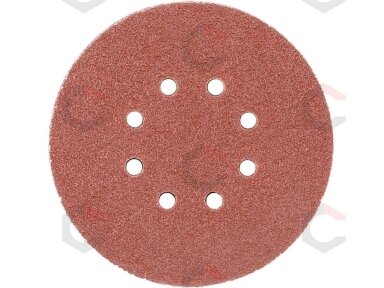 Šlifavimo popierius {velcro) | 8 skylės | 150 mm / P40 | 50 vnt. (YT-834591) Šlifavimo popierius {velcro) | 8 skylės | 150 mm / P40 | 50 vnt. (YT-834591)
