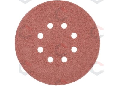 Šlifavimo popierius {velcro) | 8 skylės | 150 mm / P80 | 50 vnt. (YT-834593) Šlifavimo popierius {velcro) | 8 skylės | 150 mm / P80 | 50 vnt. (YT-834593)