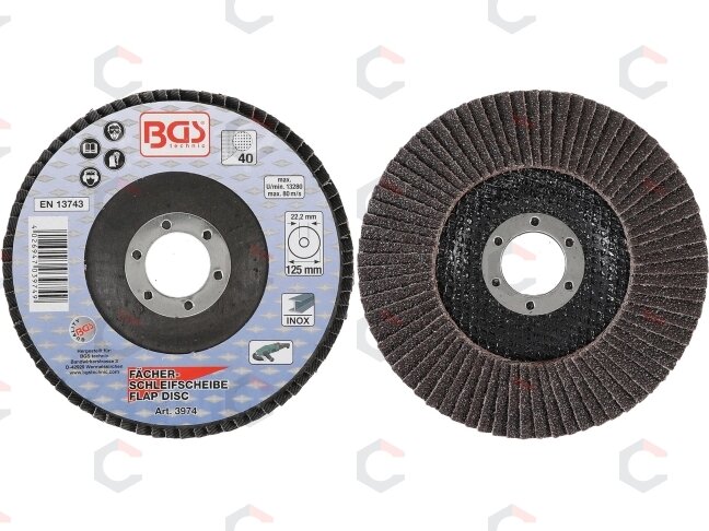 Šlifavimo diskas lapelinis | Ø 125 mm | K 40 (3974) Šlifavimo diskas lapelinis | Ø 125 mm | K 40 (3974)