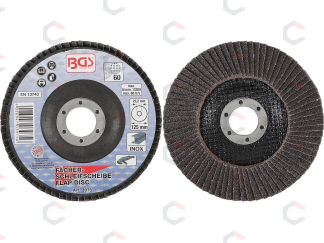 Šlifavimo diskas lapelinis | Ø 125 mm | K 60 (3975) Šlifavimo diskas lapelinis | Ø 125 mm | K 60 (3975)
