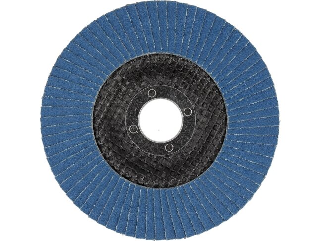 Cirkonio korundo lapelinių šlifavimo diskų rinkinys P120, 125 × 22 mm, 10 vnt. YATO (YT-833004) 3 Cirkonio korundo lapelinių šlifavimo diskų rinkinys P120, 125 × 22 mm, 10 vnt. YATO (YT-833004) 3