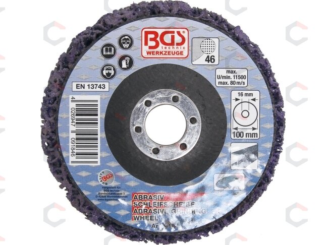 Šlifavimo diskas su abrazyvine medžiaga 100 x 16 mm, mėlynas (9183) Šlifavimo diskas su abrazyvine medžiaga 100 x 16 mm, mėlynas (9183)