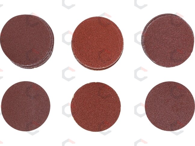 Šlifavimo padai / šlifavimo rinkinys | Ø 50 mm | K 60 - 80 - 120 | 30 vnt. (70194) 1 Šlifavimo padai / šlifavimo rinkinys | Ø 50 mm | K 60 - 80 - 120 | 30 vnt. (70194) 1