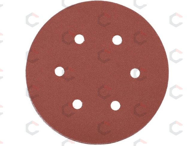 Šlifavimo popierius {velcro) | 6 skylės | 150 mm / P220 | 50 vnt. (YT-834588) 1 Šlifavimo popierius {velcro) | 6 skylės | 150 mm / P220 | 50 vnt. (YT-834588) 1