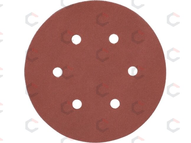 Šlifavimo popierius {velcro) | 6 skylės | 150 mm / P240 | 50 vnt. (YT-834589) 1 Šlifavimo popierius {velcro) | 6 skylės | 150 mm / P240 | 50 vnt. (YT-834589) 1